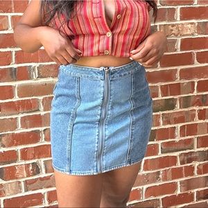 PacSun Denim Skirt Mid Zip